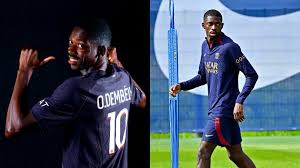 Ousmane Dembélé bærer Paris Saint-Germain-trøyen nummer 10